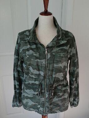 Old Navy Green Camo Utility Jacket Large